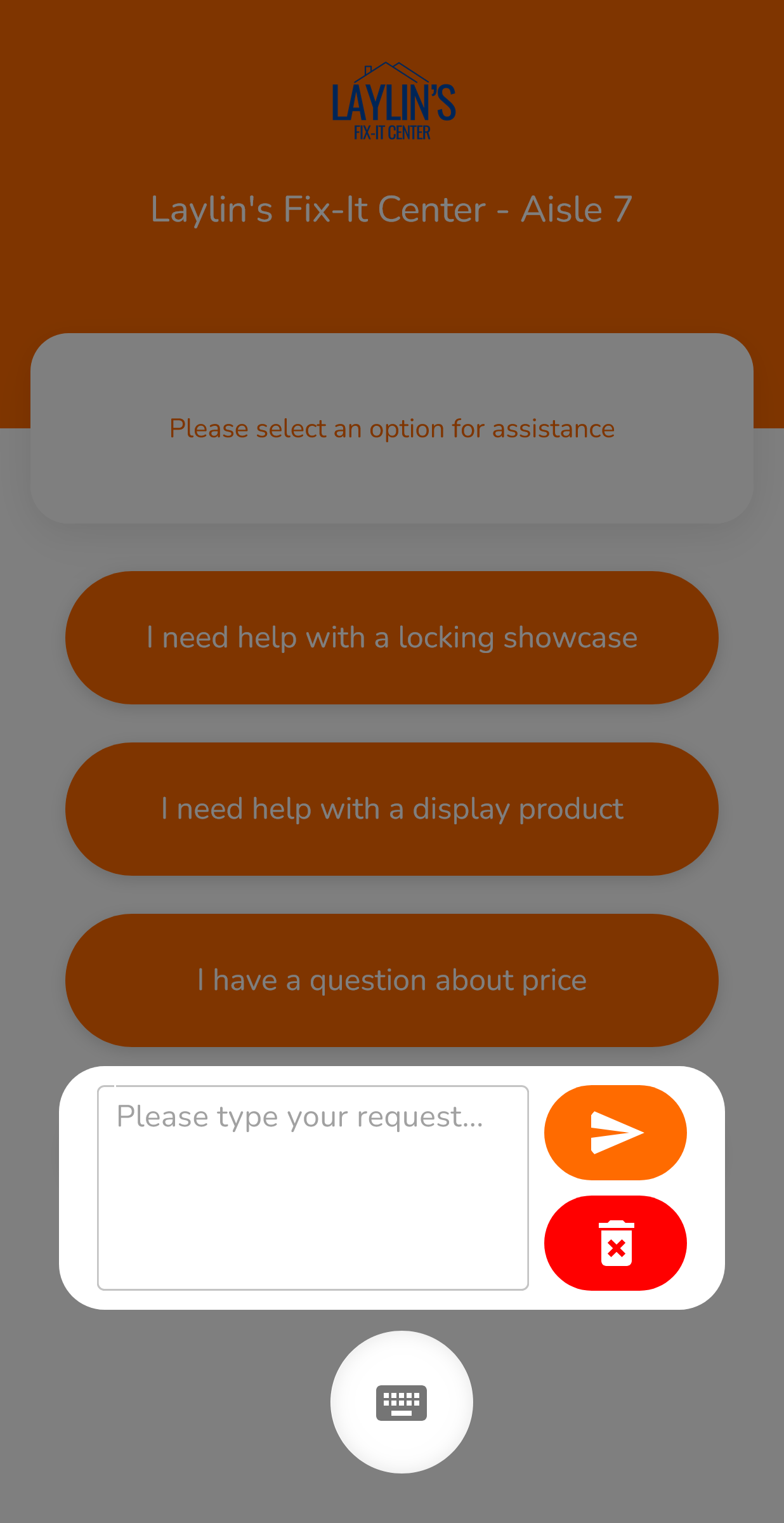 Digital call button text input